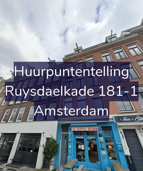 Foto gevel Huurpuntentelling voor Ruysdaelkade 181-1, Amsterdam