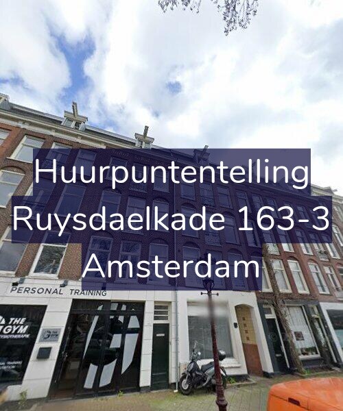 Foto gevel Huurpuntentelling voor Ruysdaelkade 163-3, Amsterdam