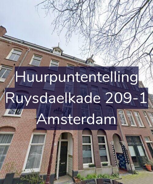 Foto gevel Huurpuntentelling voor Ruysdaelkade 209-1, Amsterdam