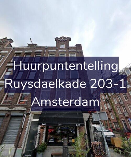 Foto gevel Huurpuntentelling voor Ruysdaelkade 203-1, Amsterdam