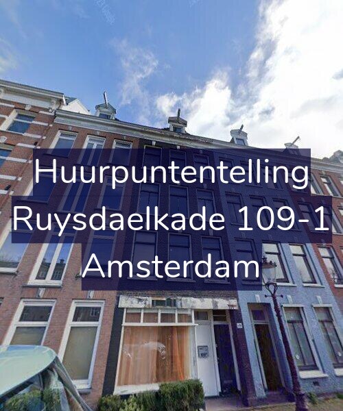 Foto gevel Huurpuntentelling voor Ruysdaelkade 109-1, Amsterdam