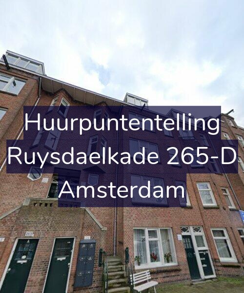 Foto gevel Huurpuntentelling voor Ruysdaelkade 265-D, Amsterdam