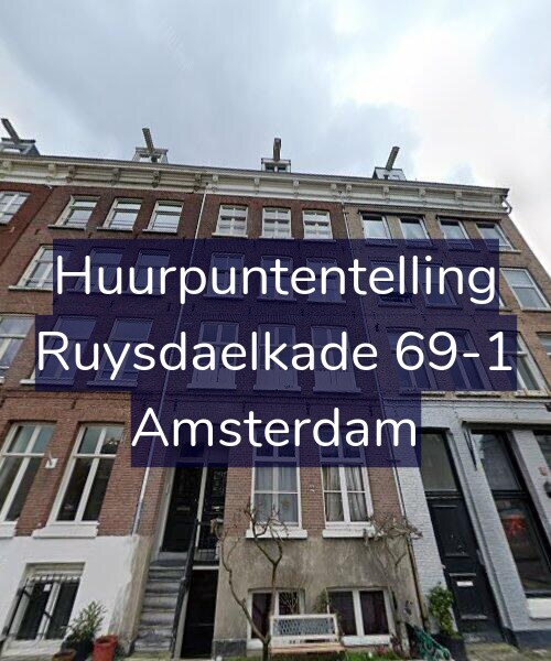 Foto gevel Huurpuntentelling voor Ruysdaelkade 69-1, Amsterdam