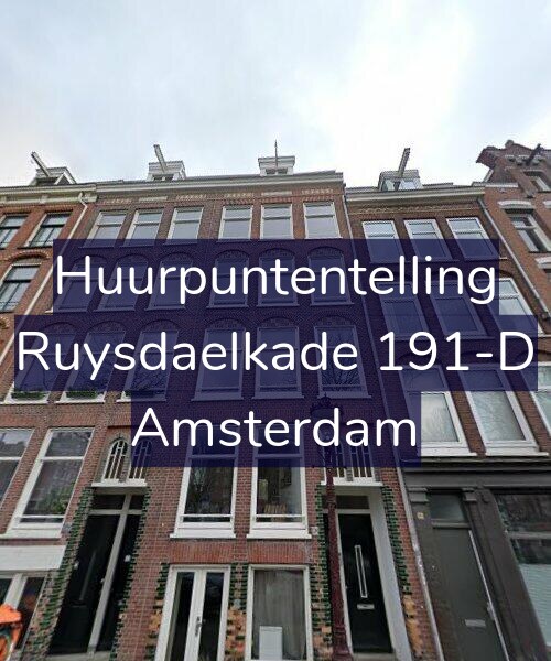 Foto gevel Huurpuntentelling voor Ruysdaelkade 191-D, Amsterdam