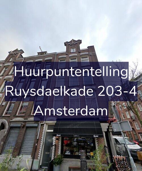 Foto gevel Huurpuntentelling voor Ruysdaelkade 203-4, Amsterdam