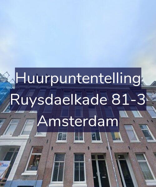 Foto gevel Huurpuntentelling voor Ruysdaelkade 81-3, Amsterdam