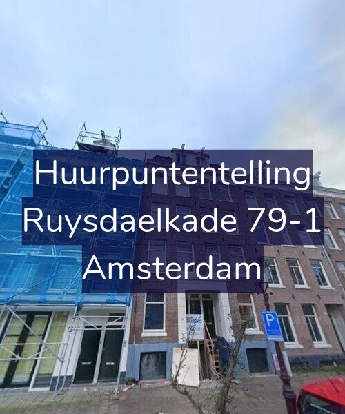 Foto gevel Huurpuntentelling voor Ruysdaelkade 79-1, Amsterdam
