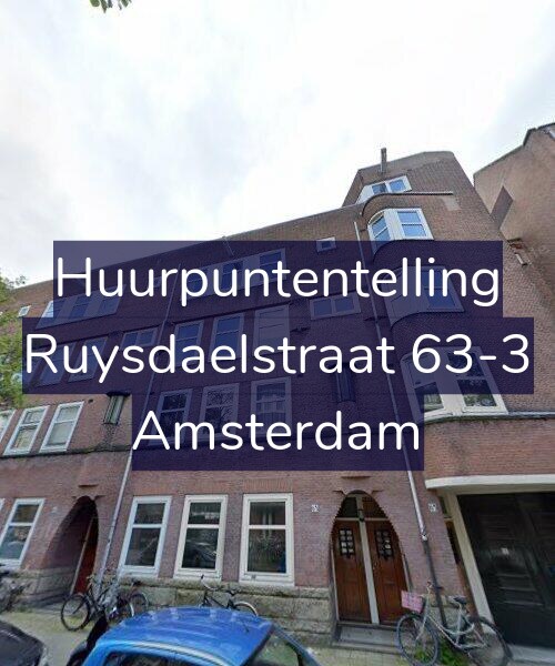 Foto gevel Huurpuntentelling voor Ruysdaelstraat 63-3, Amsterdam