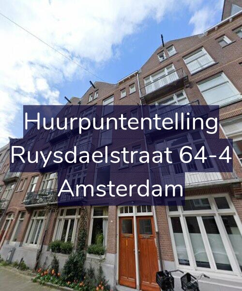 Foto gevel Huurpuntentelling voor Ruysdaelstraat 64-4, Amsterdam
