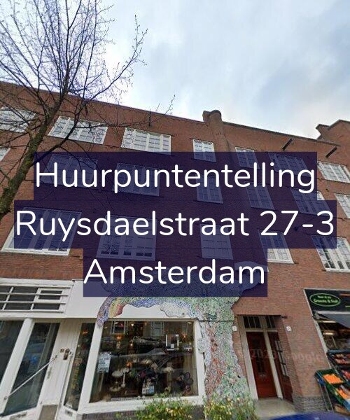 Foto gevel Huurpuntentelling voor Ruysdaelstraat 27-3, Amsterdam