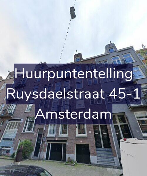 Foto gevel Huurpuntentelling voor Ruysdaelstraat 45-1, Amsterdam