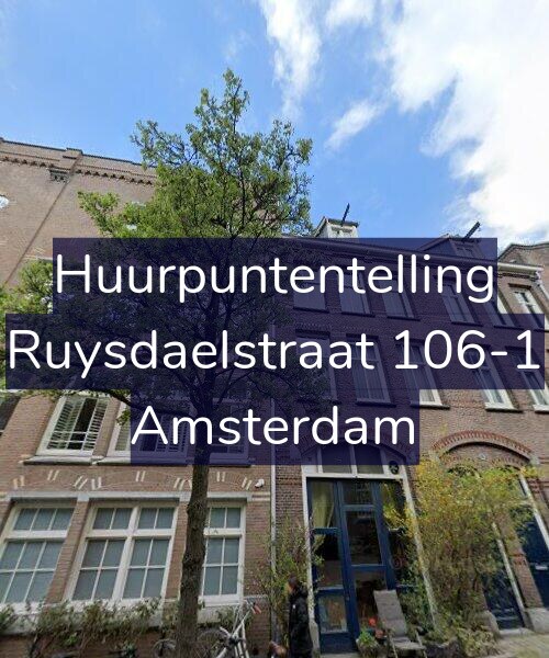 Foto gevel Huurpuntentelling voor Ruysdaelstraat 106-1, Amsterdam