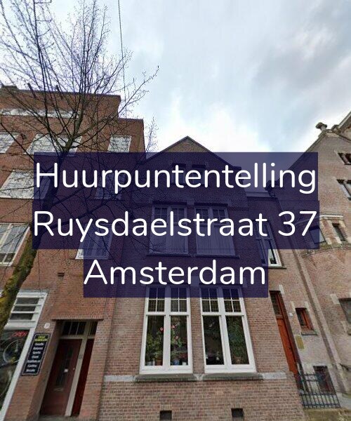 Foto gevel Huurpuntentelling voor Ruysdaelstraat 37, Amsterdam