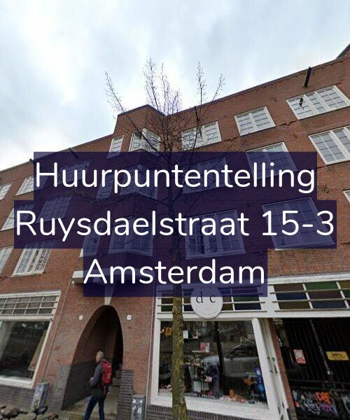 Foto gevel Huurpuntentelling voor Ruysdaelstraat 15-3, Amsterdam