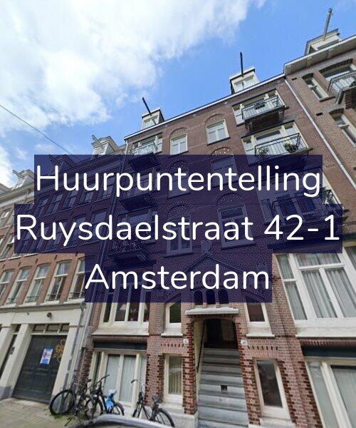 Foto gevel Huurpuntentelling voor Ruysdaelstraat 42-1, Amsterdam