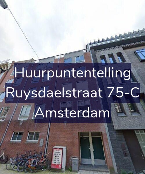 Foto gevel Huurpuntentelling voor Ruysdaelstraat 75-C, Amsterdam