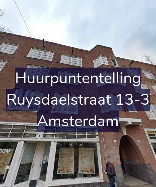 Foto gevel Huurpuntentelling voor Ruysdaelstraat 13-3, Amsterdam