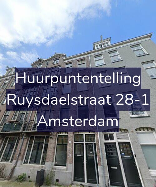 Foto gevel Huurpuntentelling voor Ruysdaelstraat 28-1, Amsterdam