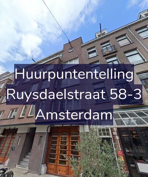 Foto gevel Huurpuntentelling voor Ruysdaelstraat 58-3, Amsterdam