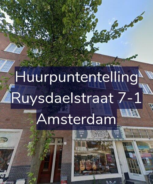 Foto gevel Huurpuntentelling voor Ruysdaelstraat 7-1, Amsterdam