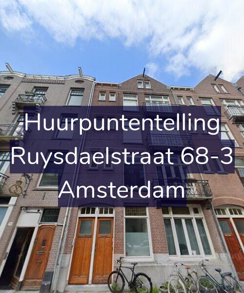 Foto gevel Huurpuntentelling voor Ruysdaelstraat 68-3, Amsterdam