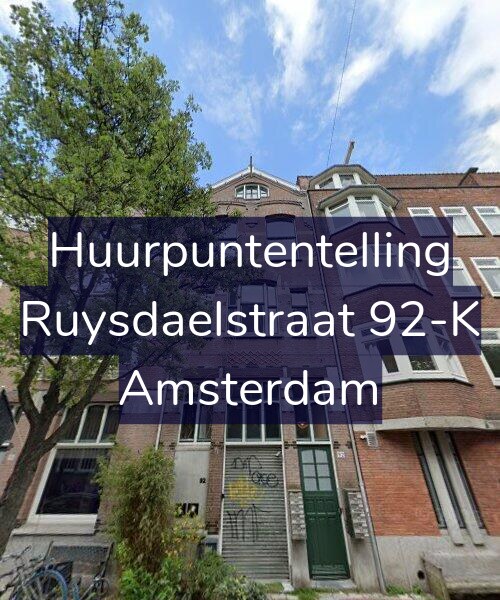 Foto gevel Huurpuntentelling voor Ruysdaelstraat 92-K, Amsterdam