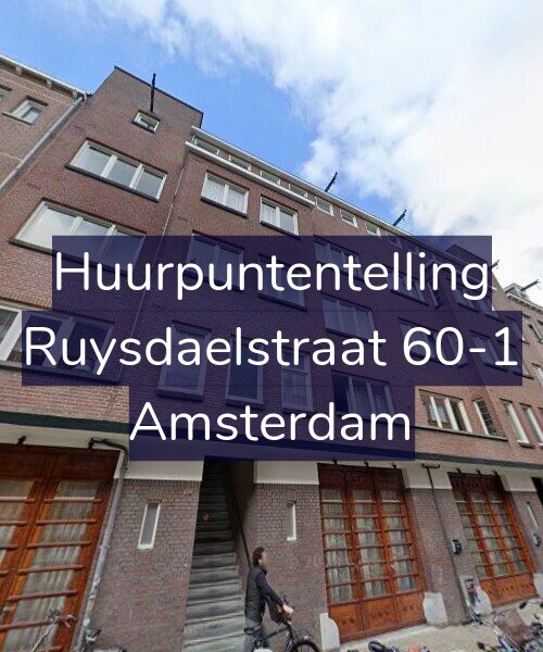 Foto gevel Huurpuntentelling voor Ruysdaelstraat 60-1, Amsterdam