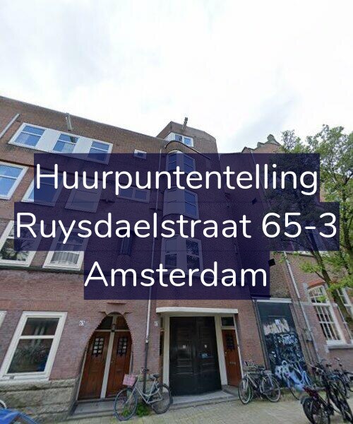 Foto gevel Huurpuntentelling voor Ruysdaelstraat 65-3, Amsterdam