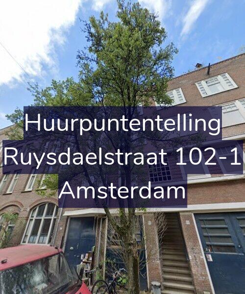 Foto gevel Huurpuntentelling voor Ruysdaelstraat 102-1, Amsterdam