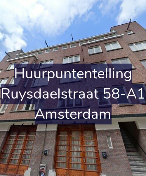 Foto gevel Huurpuntentelling voor Ruysdaelstraat 58-A1, Amsterdam