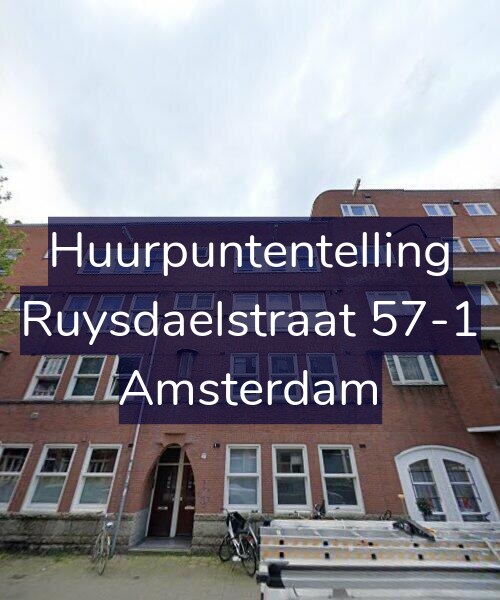 Foto gevel Huurpuntentelling voor Ruysdaelstraat 57-1, Amsterdam