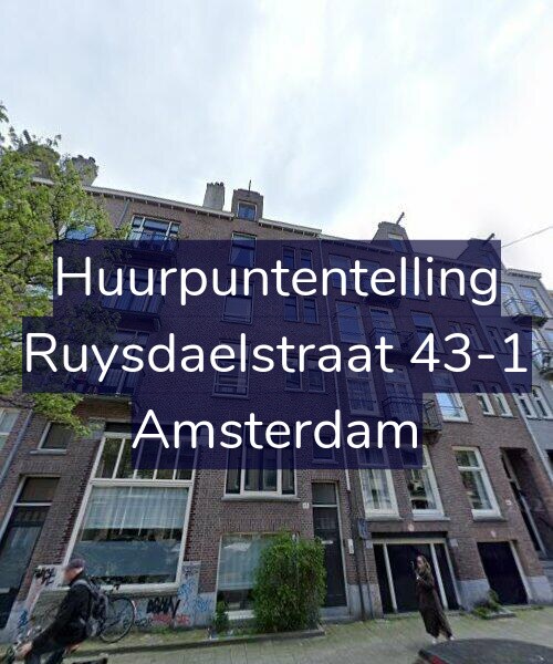 Foto gevel Huurpuntentelling voor Ruysdaelstraat 43-1, Amsterdam