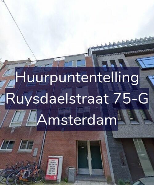 Foto gevel Huurpuntentelling voor Ruysdaelstraat 75-G, Amsterdam