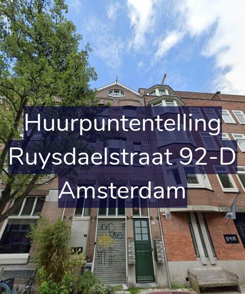 Foto gevel Huurpuntentelling voor Ruysdaelstraat 92-D, Amsterdam