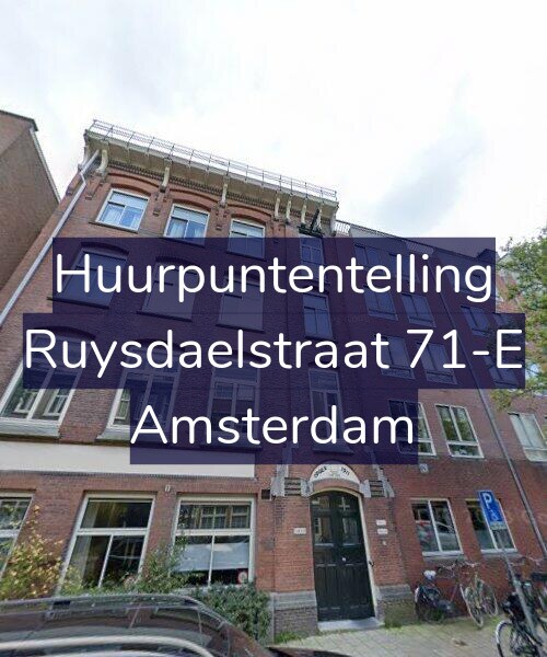 Foto gevel Huurpuntentelling voor Ruysdaelstraat 71-E, Amsterdam