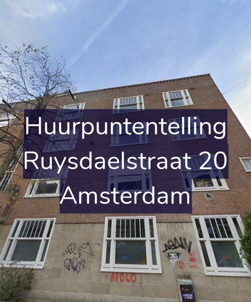 Foto gevel Huurpuntentelling voor Ruysdaelstraat 20, Amsterdam