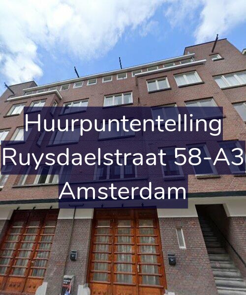 Foto gevel Huurpuntentelling voor Ruysdaelstraat 58-A3, Amsterdam