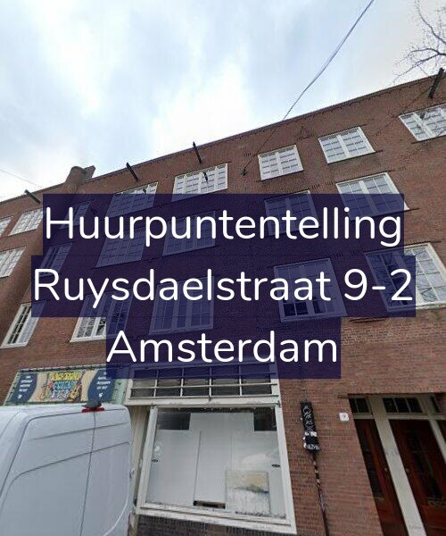 Foto gevel Huurpuntentelling voor Ruysdaelstraat 9-2, Amsterdam