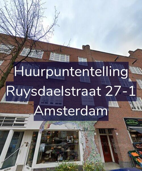 Foto gevel Huurpuntentelling voor Ruysdaelstraat 27-1, Amsterdam