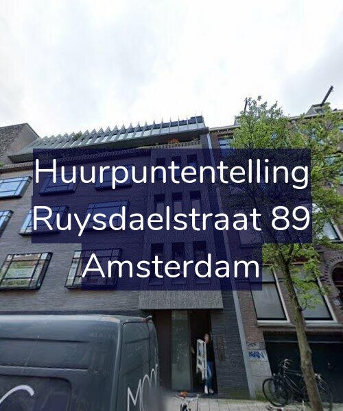 Foto gevel Huurpuntentelling voor Ruysdaelstraat 89, Amsterdam