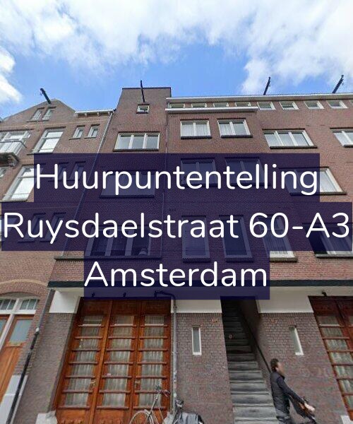 Foto gevel Huurpuntentelling voor Ruysdaelstraat 60-A3, Amsterdam