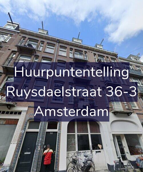 Foto gevel Huurpuntentelling voor Ruysdaelstraat 36-3, Amsterdam