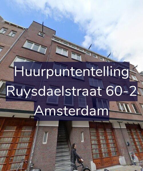 Foto gevel Huurpuntentelling voor Ruysdaelstraat 60-2, Amsterdam
