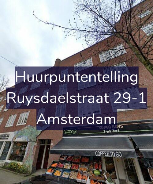 Foto gevel Huurpuntentelling voor Ruysdaelstraat 29-1, Amsterdam
