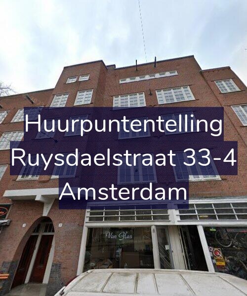 Foto gevel Huurpuntentelling voor Ruysdaelstraat 33-4, Amsterdam