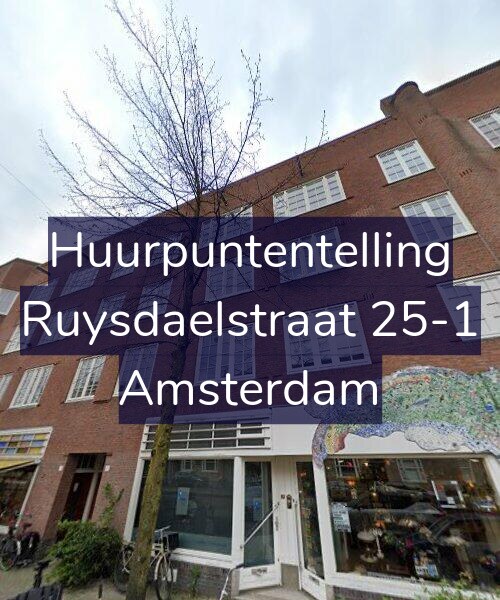 Foto gevel Huurpuntentelling voor Ruysdaelstraat 25-1, Amsterdam