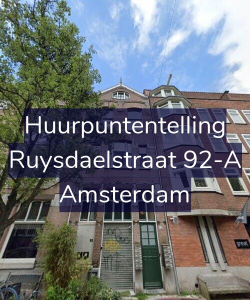 Foto gevel Huurpuntentelling voor Ruysdaelstraat 92-A, Amsterdam