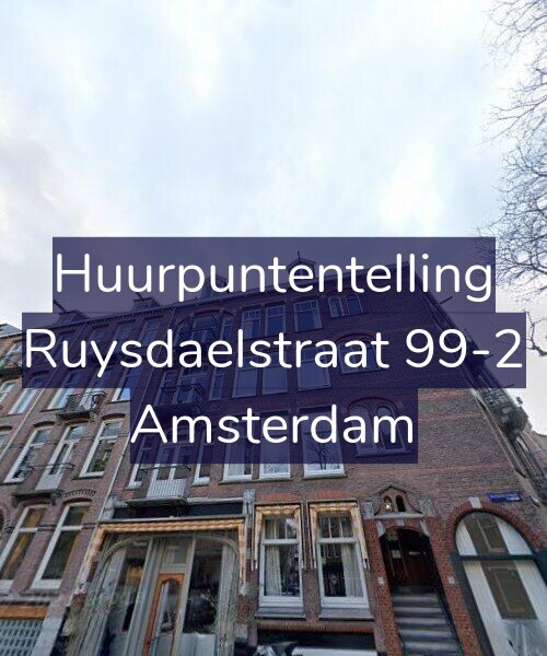 Foto gevel Huurpuntentelling voor Ruysdaelstraat 99-2, Amsterdam