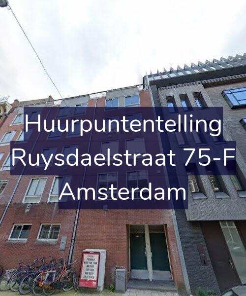 Foto gevel Huurpuntentelling voor Ruysdaelstraat 75-F, Amsterdam