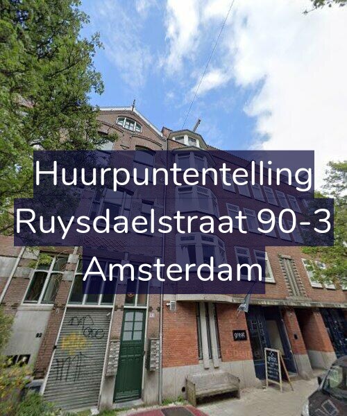 Foto gevel Huurpuntentelling voor Ruysdaelstraat 90-3, Amsterdam